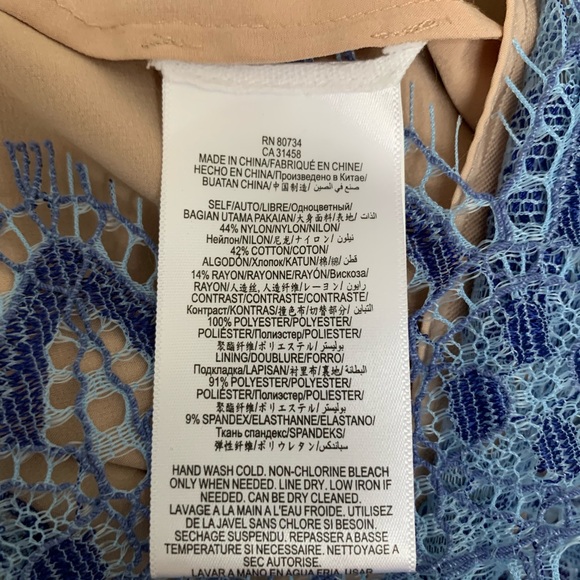 BCBG Max Azria Lace Overlay Midi Dress size 8 - Picture 12 of 16